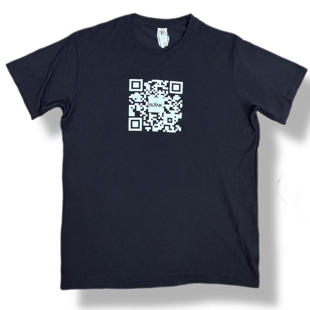 QR Code Blank Rethink Polyester T Shirt Adult LARGE